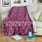 Manly Warringah Sea Eagles Blanket Tropical Hibiscus Floral Seamless Rugby Mascot