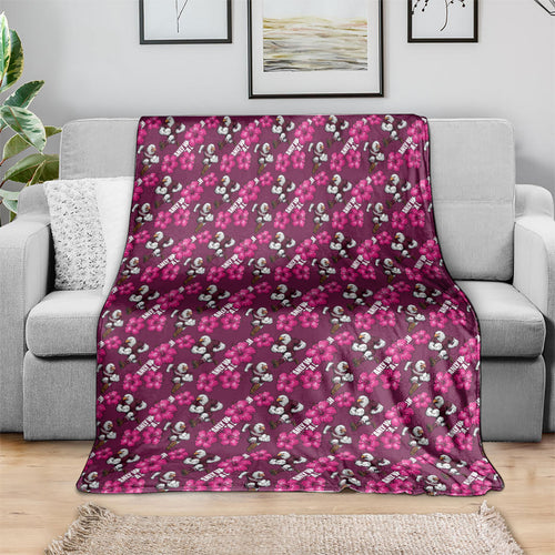 Manly Warringah Sea Eagles Blanket Tropical Hibiscus Floral Seamless Rugby Mascot