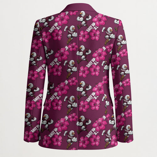 Manly Warringah Sea Eagles Blazer Tropical Hibiscus Floral Seamless Rugby Mascot