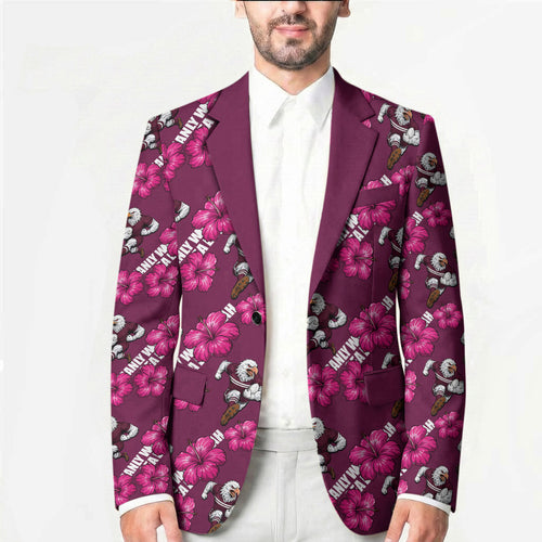 Manly Warringah Sea Eagles Blazer Tropical Hibiscus Floral Seamless Rugby Mascot