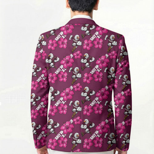 Manly Warringah Sea Eagles Blazer Tropical Hibiscus Floral Seamless Rugby Mascot