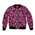 Manly Warringah Sea Eagles Bomber Jacket Tropical Hibiscus Floral Seamless Rugby Mascot