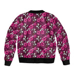Manly Warringah Sea Eagles Bomber Jacket Tropical Hibiscus Floral Seamless Rugby Mascot
