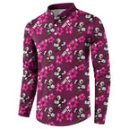 Manly Warringah Sea Eagles Button Sweatshirt Tropical Hibiscus Floral Seamless Rugby Mascot