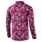 Manly Warringah Sea Eagles Button Sweatshirt Tropical Hibiscus Floral Seamless Rugby Mascot