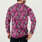 Manly Warringah Sea Eagles Button Sweatshirt Tropical Hibiscus Floral Seamless Rugby Mascot