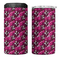 Manly Warringah Sea Eagles 4 in 1 Can Cooler Tumbler Tropical Hibiscus Floral Seamless Rugby Mascot