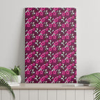 Manly Warringah Sea Eagles Canvas Wall Art Tropical Hibiscus Floral Seamless Rugby Mascot