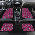 Manly Warringah Sea Eagles Car Mats Tropical Hibiscus Floral Seamless Rugby Mascot