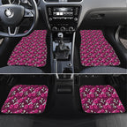 Manly Warringah Sea Eagles Car Mats Tropical Hibiscus Floral Seamless Rugby Mascot