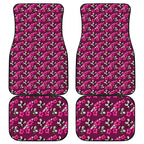 Manly Warringah Sea Eagles Car Mats Tropical Hibiscus Floral Seamless Rugby Mascot