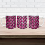 Manly Warringah Sea Eagles Ceramic Mug Tropical Hibiscus Floral Seamless Rugby Mascot