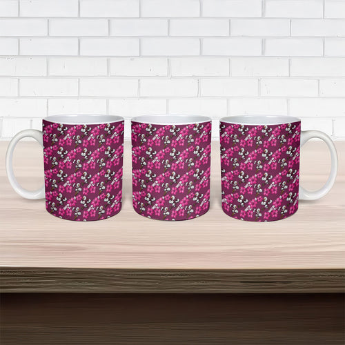 Manly Warringah Sea Eagles Ceramic Mug Tropical Hibiscus Floral Seamless Rugby Mascot
