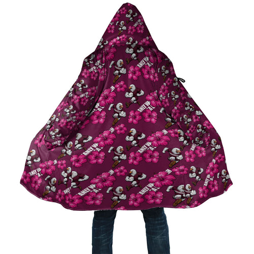 Manly Warringah Sea Eagles Cloak Tropical Hibiscus Floral Seamless Rugby Mascot