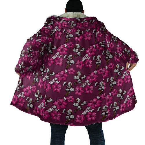 Manly Warringah Sea Eagles Cloak Tropical Hibiscus Floral Seamless Rugby Mascot