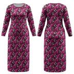 Manly Warringah Sea Eagles Couples Matching Long Sleeve Bodycon Dress and Hawaiian Shirt Tropical Hibiscus Floral Seamless Rugby Mascot