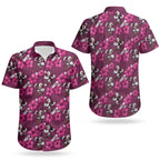 Manly Warringah Sea Eagles Couples Matching Puletasi and Hawaiian Shirt Tropical Hibiscus Floral Seamless Rugby Mascot