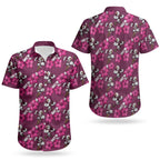 Manly Warringah Sea Eagles Couples Matching Short Sleeve Bodycon Dress and Hawaiian Shirt Tropical Hibiscus Floral Seamless Rugby Mascot