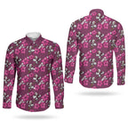 Manly Warringah Sea Eagles Couples Matching Summer Maxi Dress and Long Sleeve Button Shirt Tropical Hibiscus Floral Seamless Rugby Mascot