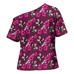 Manly Warringah Sea Eagles Cross Shoulder Shirt Tropical Hibiscus Floral Seamless Rugby Mascot