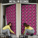 Manly Warringah Sea Eagles Door Cover Tropical Hibiscus Floral Seamless Rugby Mascot