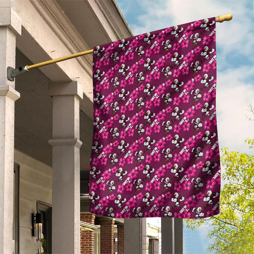 Manly Warringah Sea Eagles Garden Flag Tropical Hibiscus Floral Seamless Rugby Mascot