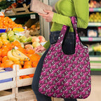 Manly Warringah Sea Eagles Grocery Bag Tropical Hibiscus Floral Seamless Rugby Mascot