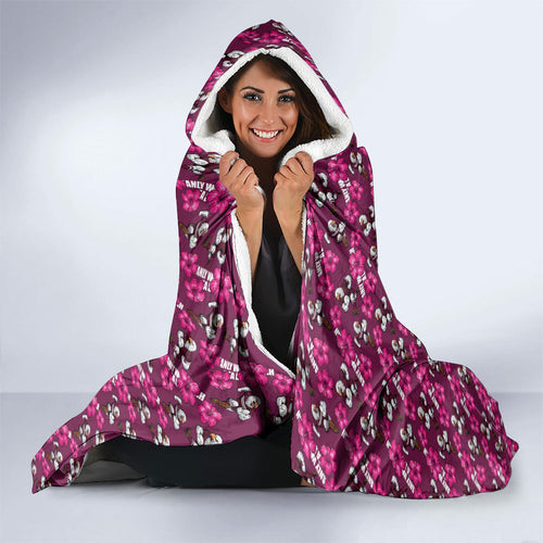 Manly Warringah Sea Eagles Hooded Blanket Tropical Hibiscus Floral Seamless Rugby Mascot