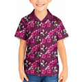 Manly Warringah Sea Eagles Kid Hawaiian Shirt Tropical Hibiscus Floral Seamless Rugby Mascot