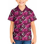 Manly Warringah Sea Eagles Kid Hawaiian Shirt Tropical Hibiscus Floral Seamless Rugby Mascot