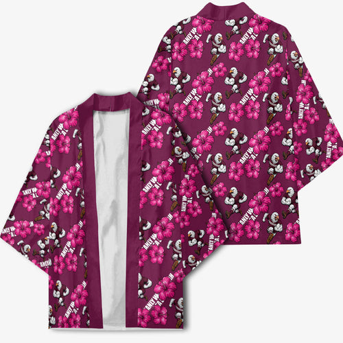Manly Warringah Sea Eagles Kimono Tropical Hibiscus Floral Seamless Rugby Mascot