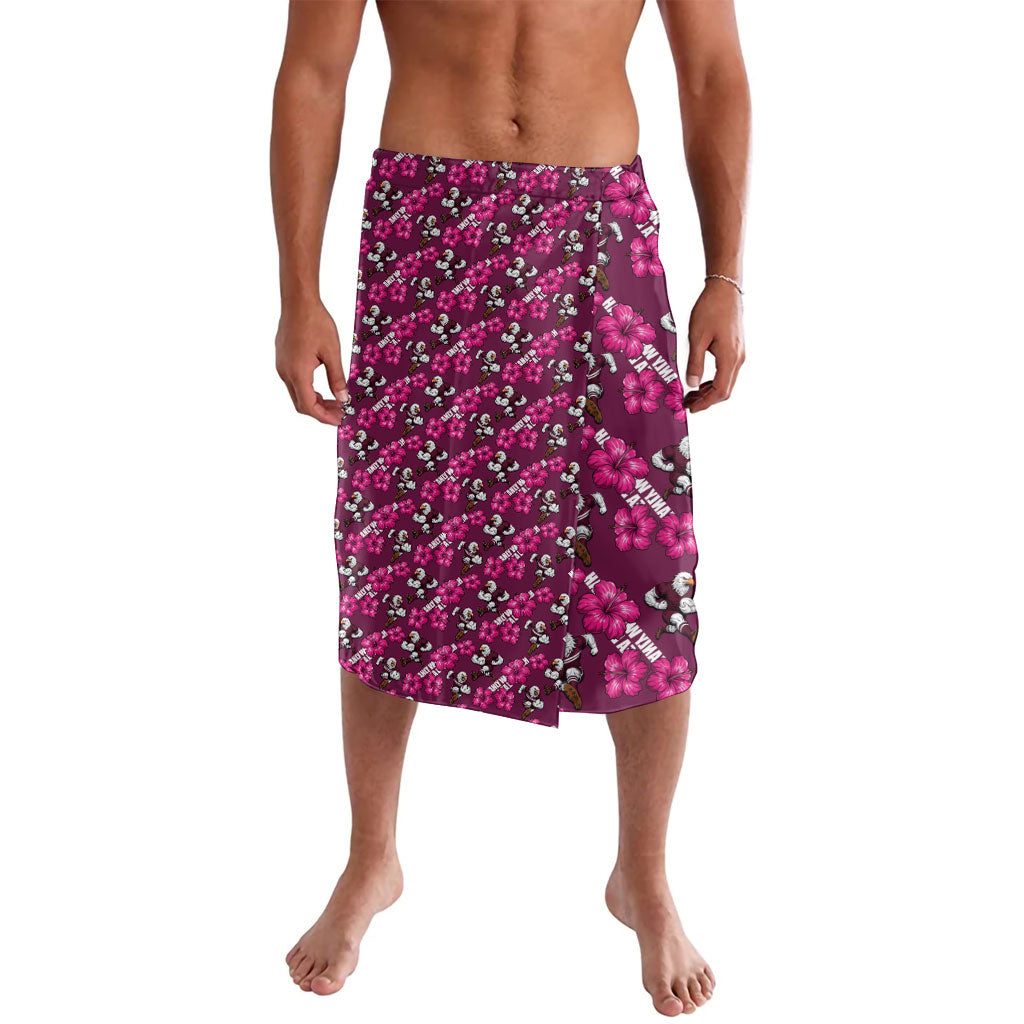 Manly Warringah Sea Eagles Lavalava Tropical Hibiscus Floral Seamless Rugby Mascot