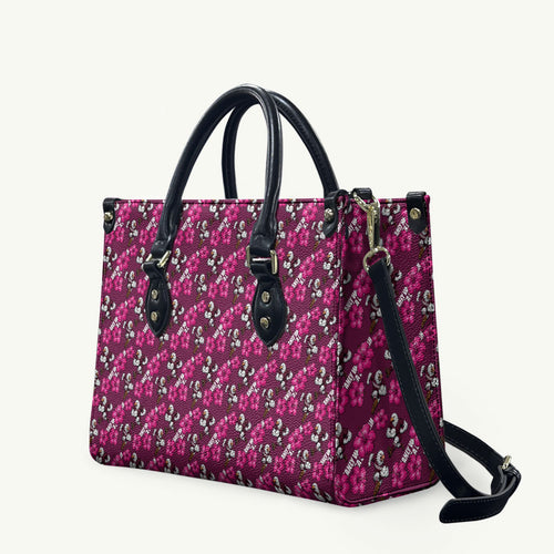 Manly Warringah Sea Eagles Leather Bag Tropical Hibiscus Floral Seamless Rugby Mascot