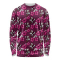 Manly Warringah Sea Eagles Long Sleeve Shirt Tropical Hibiscus Floral Seamless Rugby Mascot