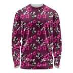 Manly Warringah Sea Eagles Long Sleeve Shirt Tropical Hibiscus Floral Seamless Rugby Mascot