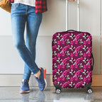 Manly Warringah Sea Eagles Luggage Cover Tropical Hibiscus Floral Seamless Rugby Mascot