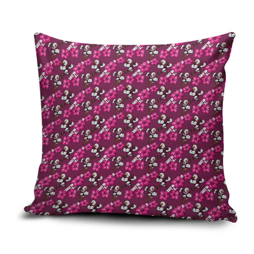 Manly Warringah Sea Eagles Pillow Cover Tropical Hibiscus Floral Seamless Rugby Mascot