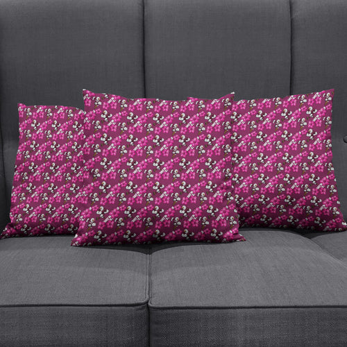 Manly Warringah Sea Eagles Pillow Cover Tropical Hibiscus Floral Seamless Rugby Mascot