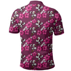Manly Warringah Sea Eagles Polo Shirt Tropical Hibiscus Floral Seamless Rugby Mascot