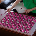 Manly Warringah Sea Eagles Puzzle Tropical Hibiscus Floral Seamless Rugby Mascot