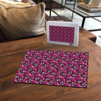 Manly Warringah Sea Eagles Puzzle Tropical Hibiscus Floral Seamless Rugby Mascot