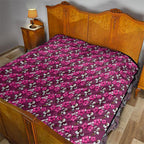Manly Warringah Sea Eagles Quilt Tropical Hibiscus Floral Seamless Rugby Mascot