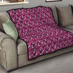 Manly Warringah Sea Eagles Quilt Tropical Hibiscus Floral Seamless Rugby Mascot