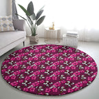Manly Warringah Sea Eagles Round Carpet Tropical Hibiscus Floral Seamless Rugby Mascot