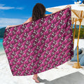 Manly Warringah Sea Eagles Sarong Tropical Hibiscus Floral Seamless Rugby Mascot