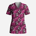 Manly Warringah Sea Eagles Scrub Top Tropical Hibiscus Floral Seamless Rugby Mascot