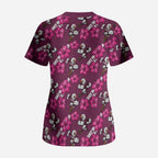 Manly Warringah Sea Eagles Scrub Top Tropical Hibiscus Floral Seamless Rugby Mascot