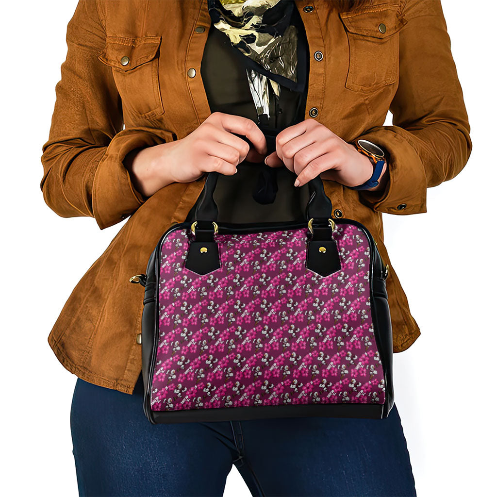 Manly Warringah Sea Eagles Shoulder Handbag Tropical Hibiscus Floral Seamless Rugby Mascot