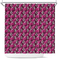 Manly Warringah Sea Eagles Shower Curtain Tropical Hibiscus Floral Seamless Rugby Mascot