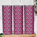 Manly Warringah Sea Eagles Skinny Tumbler Tropical Hibiscus Floral Seamless Rugby Mascot